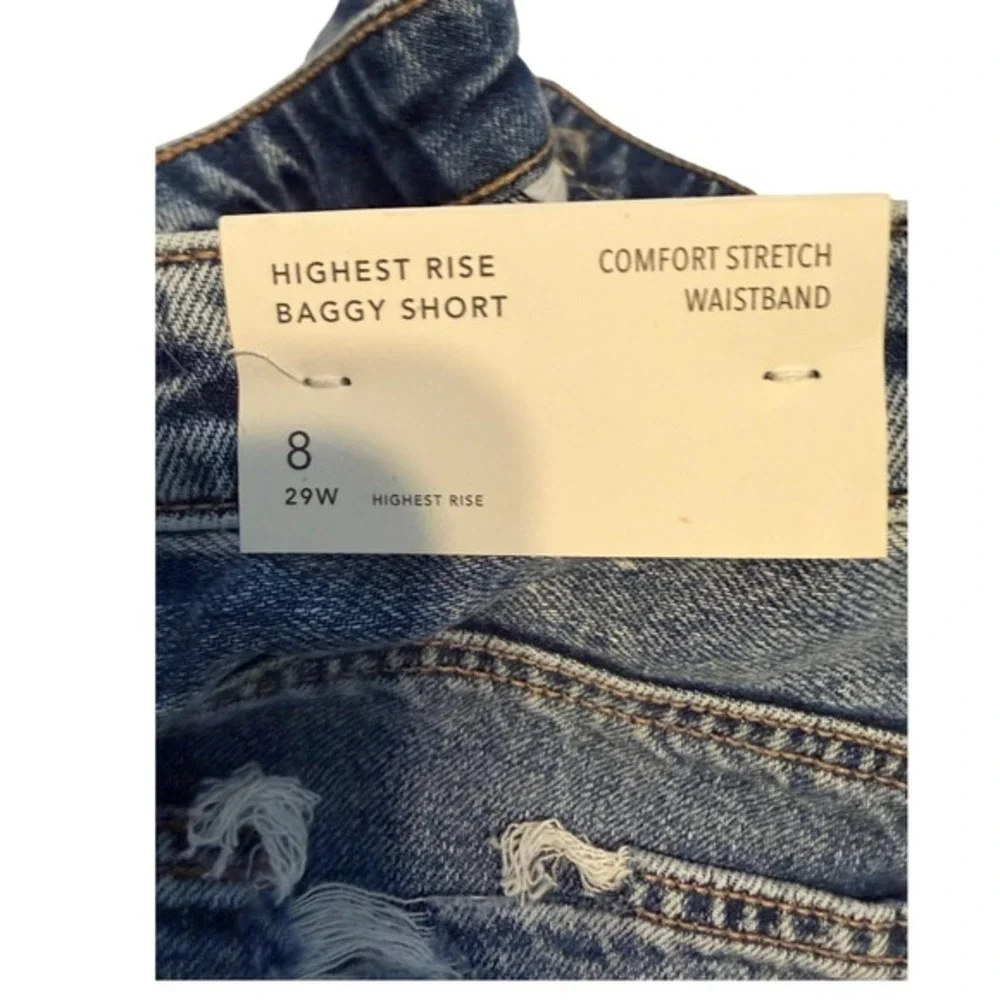 American Eagle Outfitters Highest Rise Baggy Short Comfort Stretch Waistband 8‎